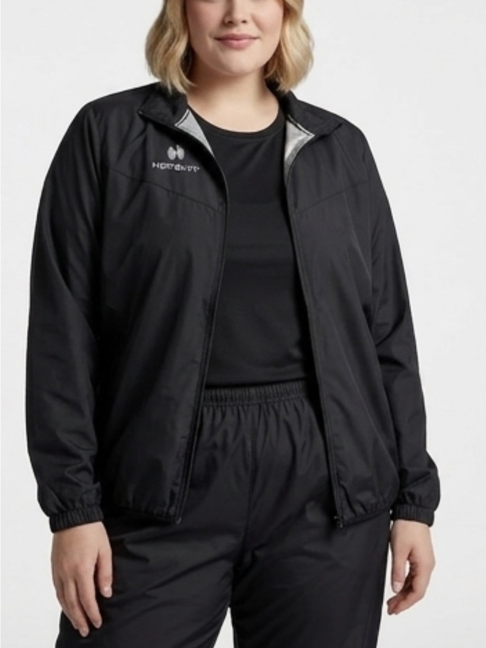 Women's Black Lightweight Hot Suit, Pants and Jacket